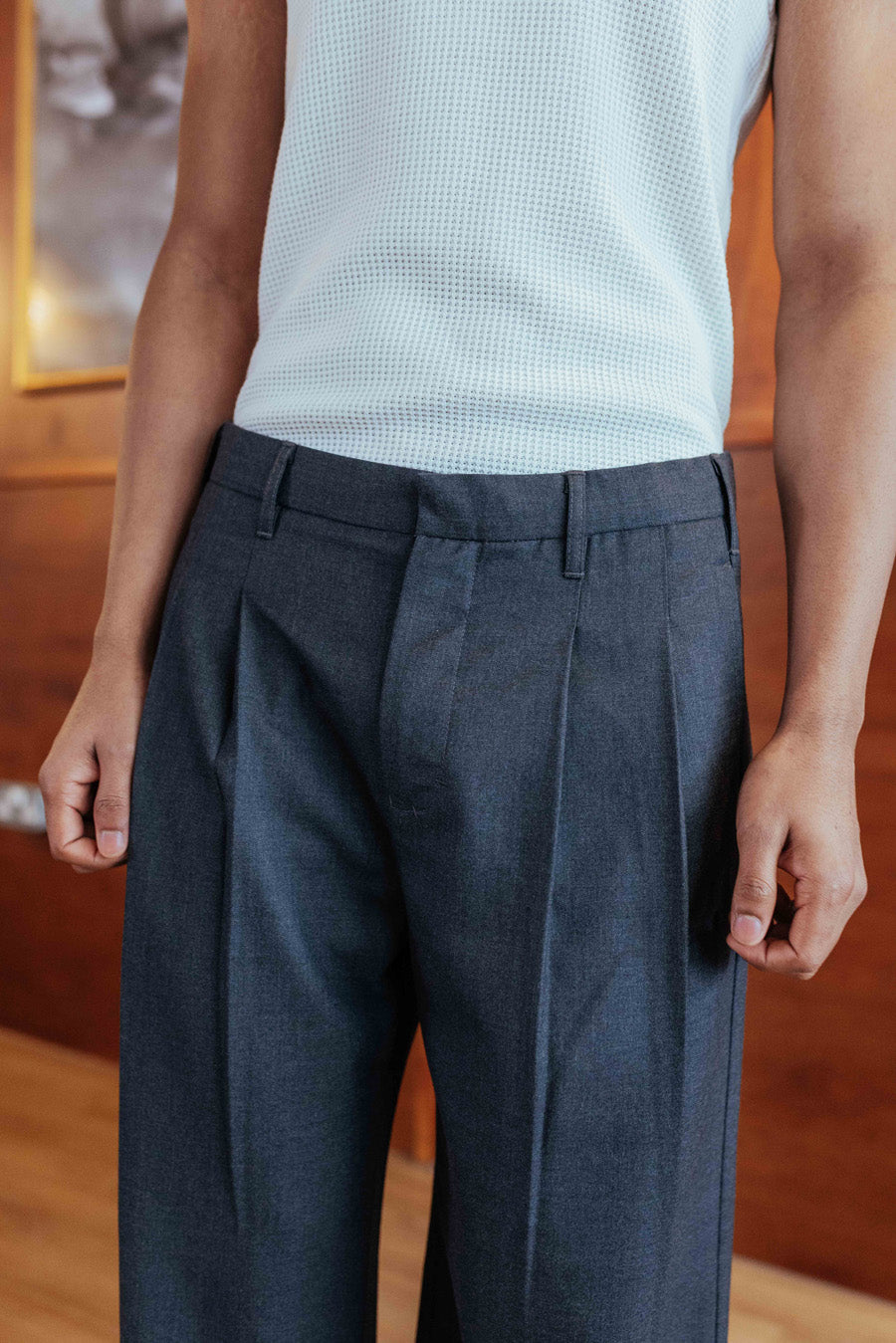 Dylan Wool Trousers, Charcoal – 33mm