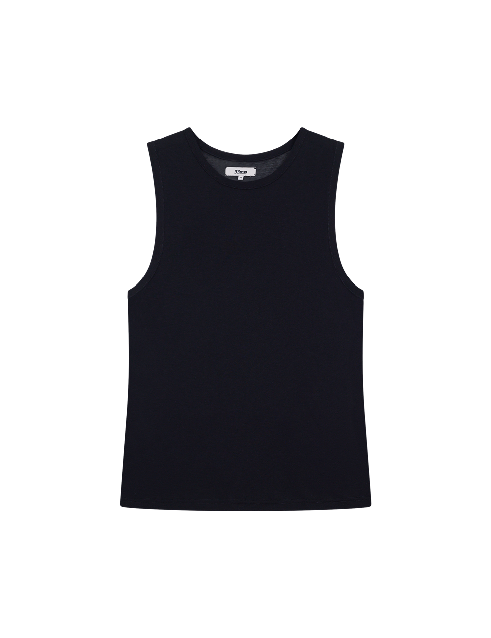 Gio Fitted Rib Tank, Black
