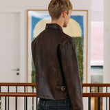 Zayn Leather Jacket, Brown