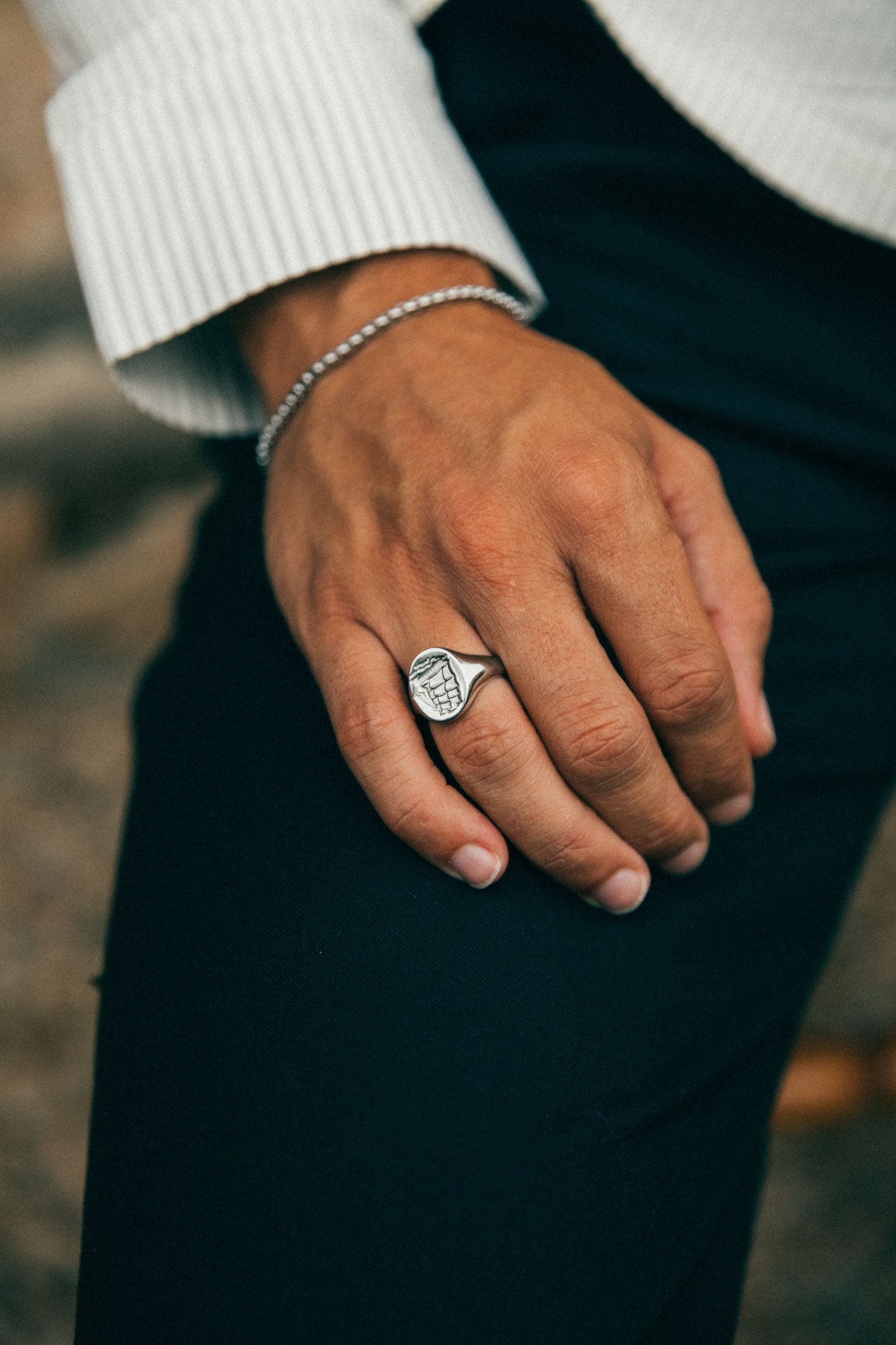 アクセサリー silver ring Women's Hammered Ring Set - Silver - JAXXON