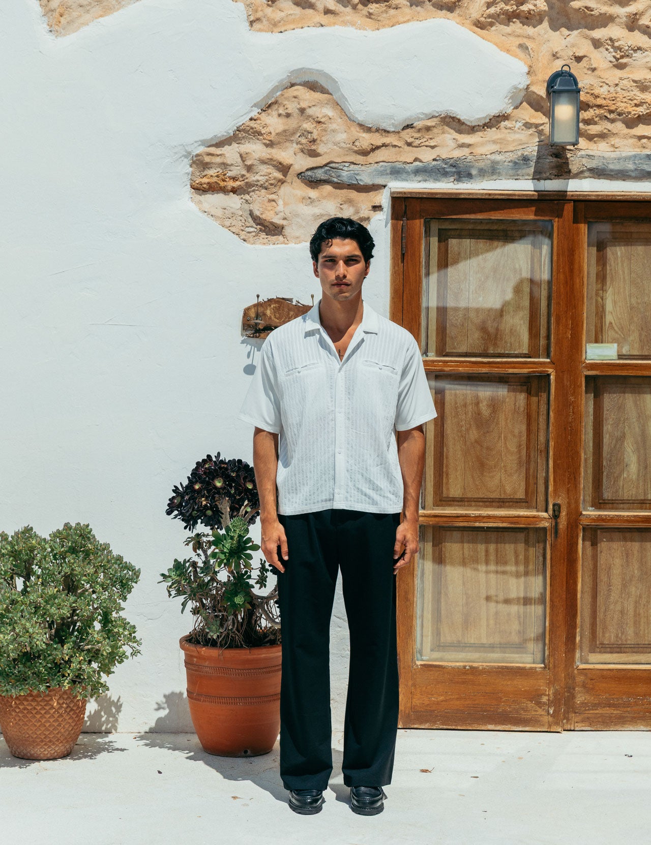 James Open Knit Polo