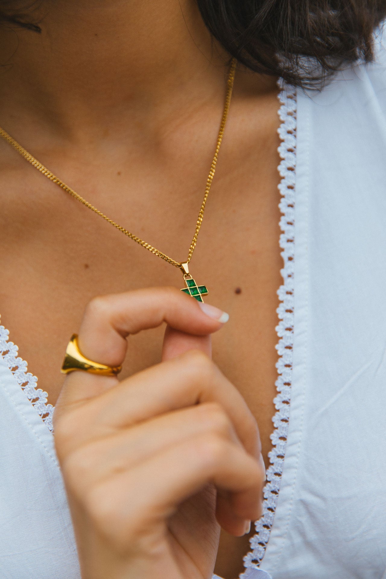 Cruz Gold Necklace | 33mm - Inspired by Nostalgia