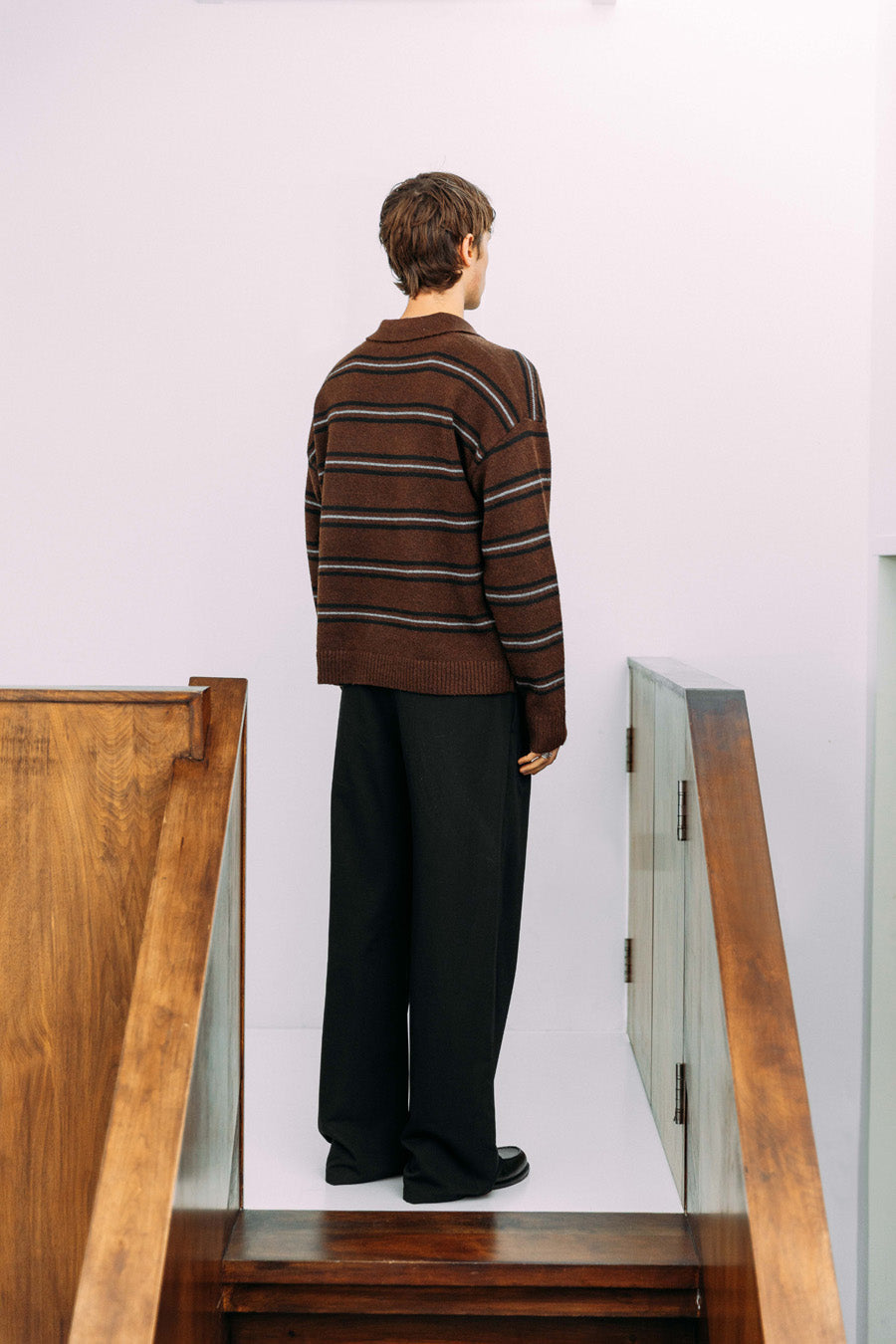 Myles Polo Knit, Brown – 33mm