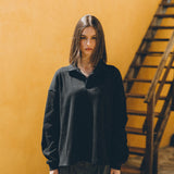 Mateo Cotton Polo, Black