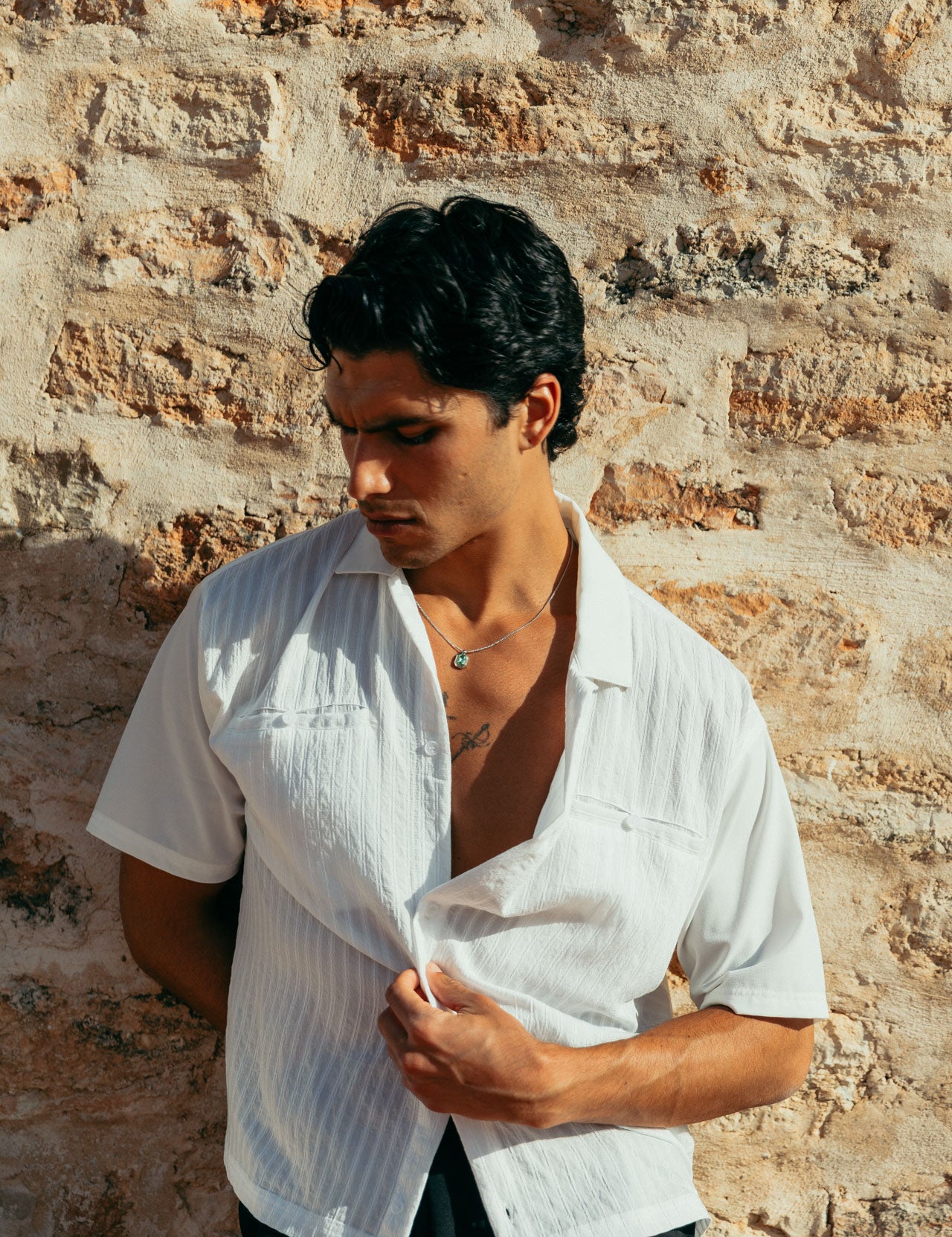 James Open Knit Polo