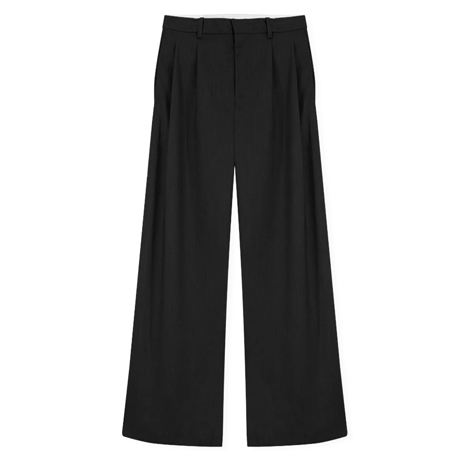 ★LUVISTRUE★BASIC WIDE PANTS(BLACK)★正規品/韓国直送料込 Dylan Black Trousers | 33mm - Inspired by Nostalgia