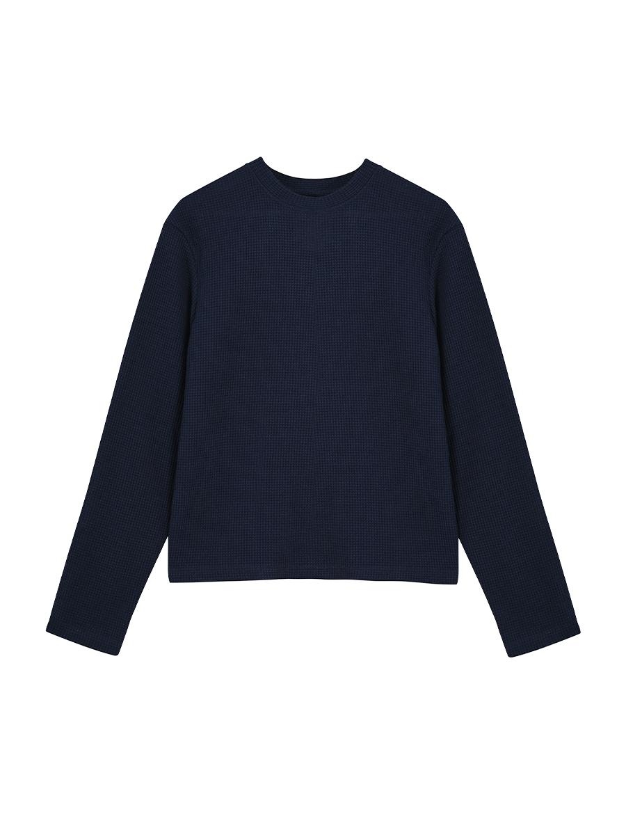 Micah Waffle Jumper, Black