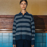 Myles Polo Knit, Navy