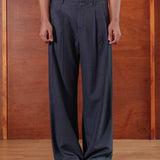 Dylan Wool Trousers, Charcoal